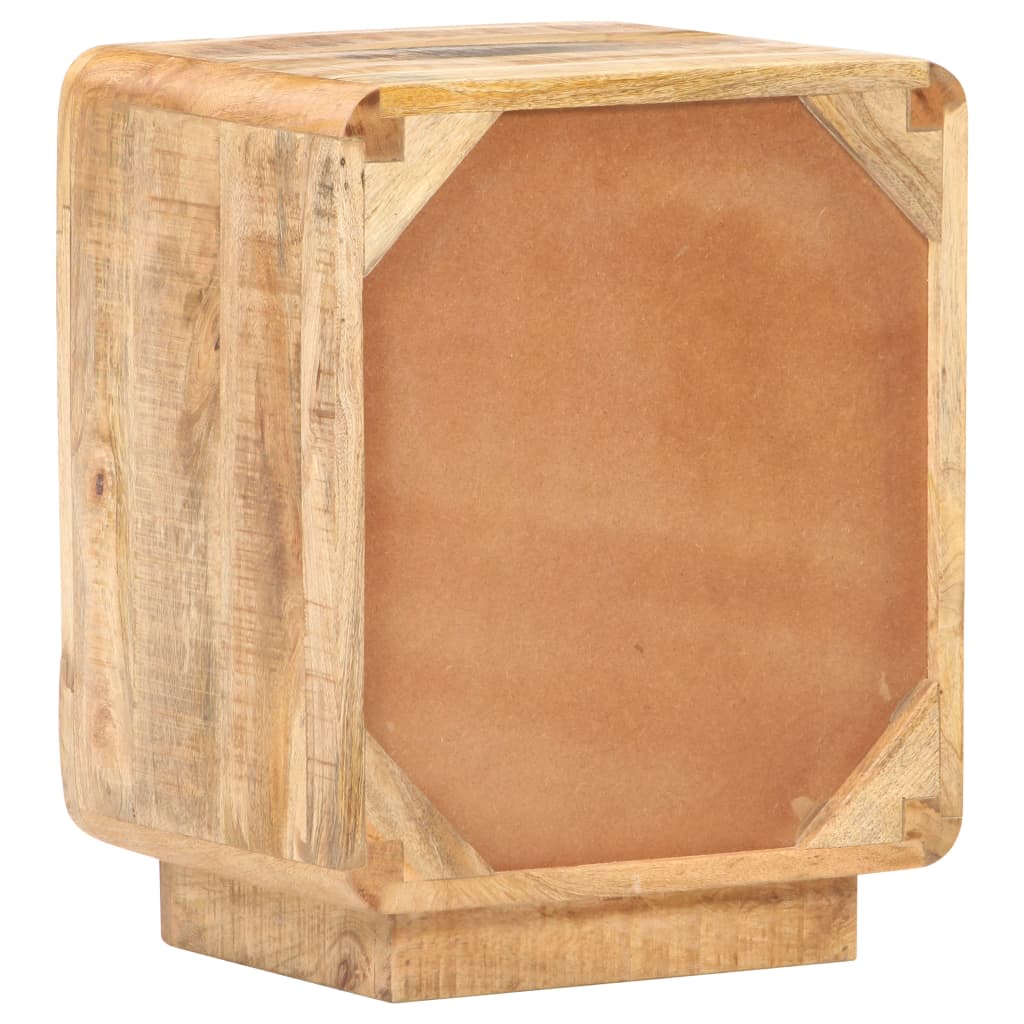 Comodino 40x30x50 cm in Legno Massello di Mango Grezzo