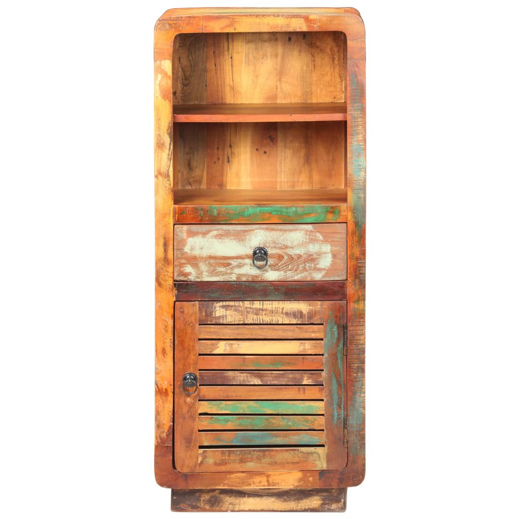Credenza Alta 45x32x110 cm in Legno Massello di Recupero