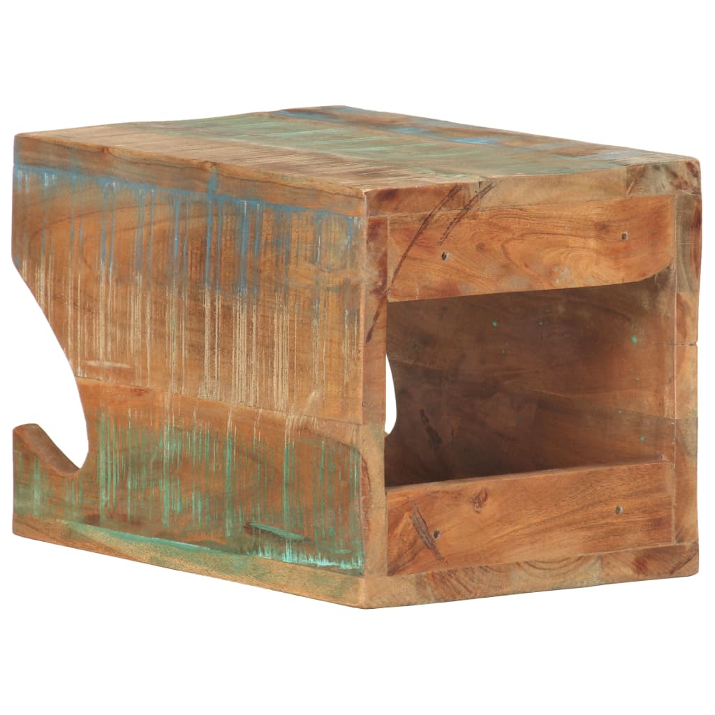 Supporto Bicicletta da Parete 35x25x25 cm in Legno di Recupero