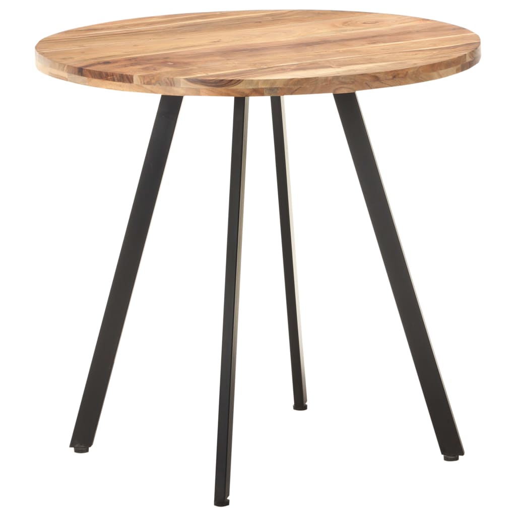 Tavolo da Pranzo 80 cm in Legno Massello di Acacia