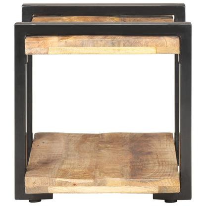 Comodino 50x40x40 cm in Legno di Mango Grezzo