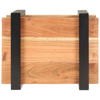Comodino 50x40x40 cm in Legno Massello di Acacia