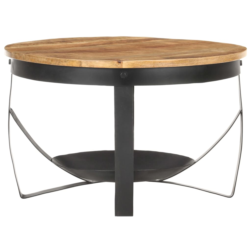 Tavolino da Salotto ÃƒËœ68x43cm in Legno di Mango Grezzo
