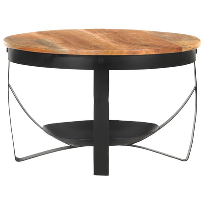Tavolino da Salotto Ã˜68x43 cm in Legno Massello di Acacia