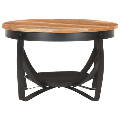 Tavolino da Salotto Ã˜68x43 cm in Legno Massello di Acacia