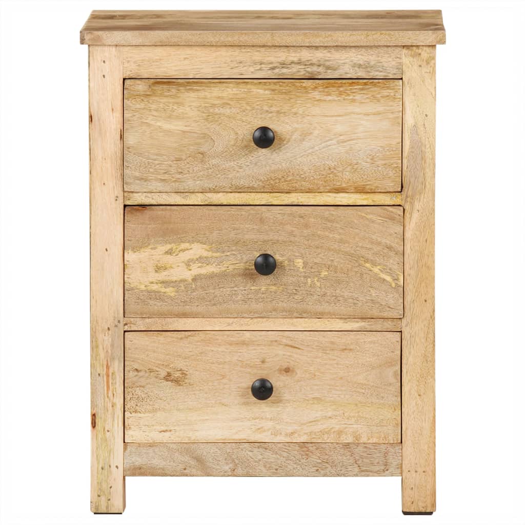 Comodino 45x35x60 cm in Legno Massello di Mango