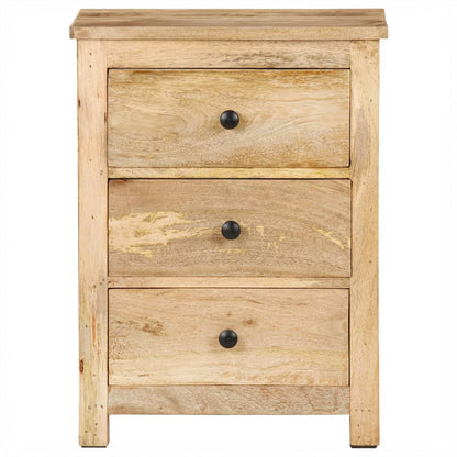 Comodino 45x35x60 cm in Legno Massello di Mango