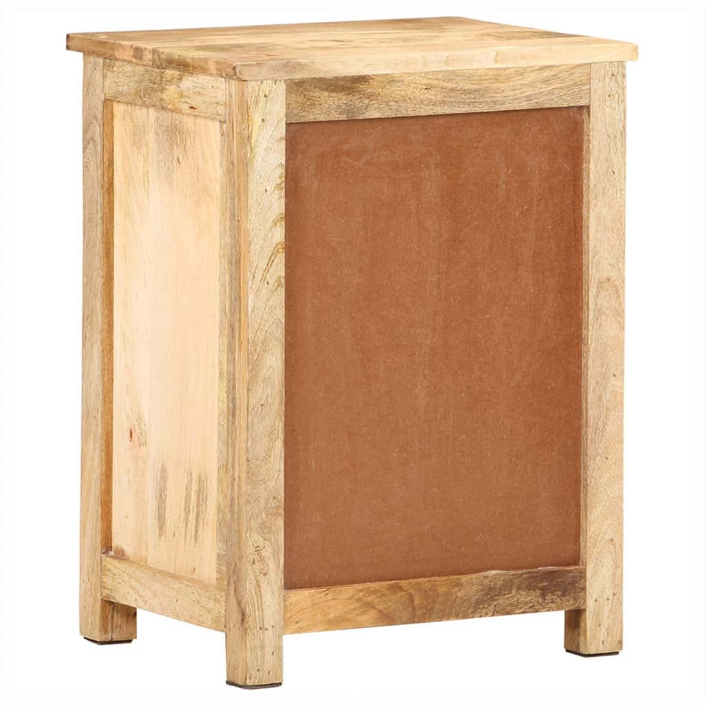 Comodino 45x35x60 cm in Legno Massello di Mango