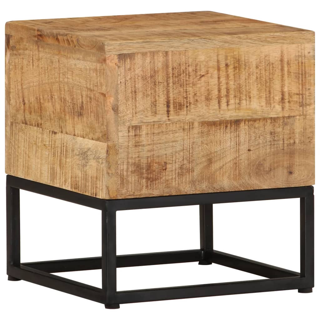 Tavolino 30x30x33 cm in Legno di Mango Grezzo