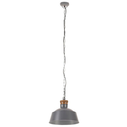 Lampada a Sospensione Industriale 32 cm Grigia E27