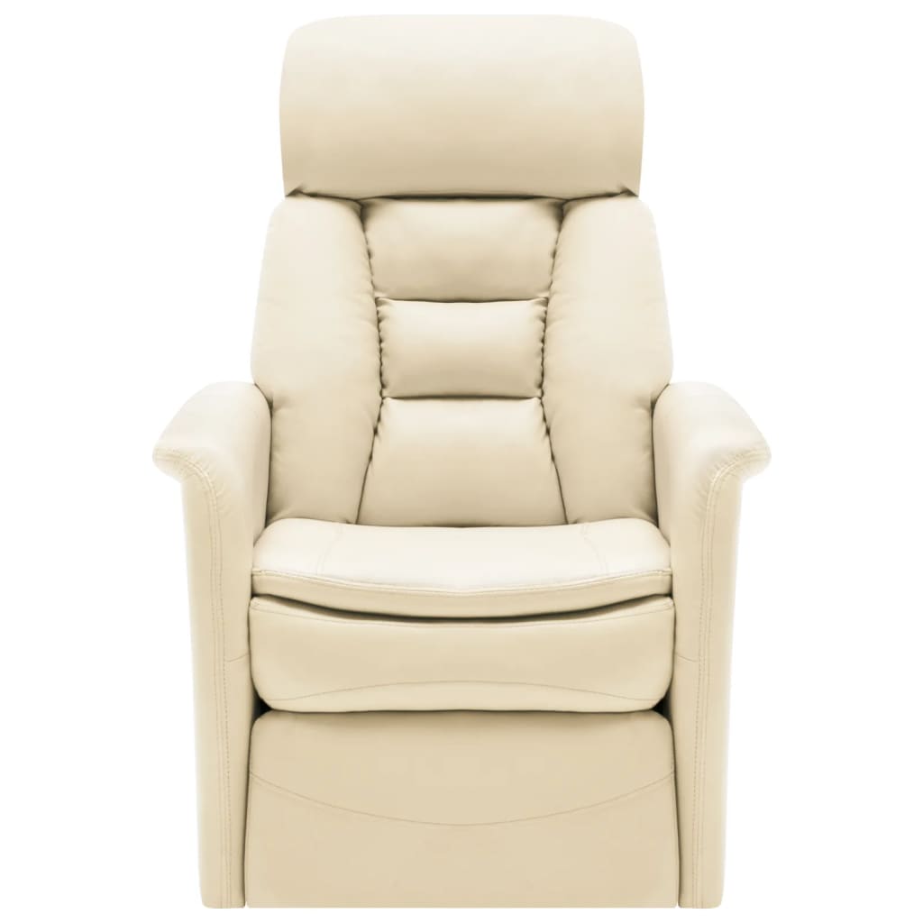 Poltrona Alzapersona Bianco Crema in Similpelle