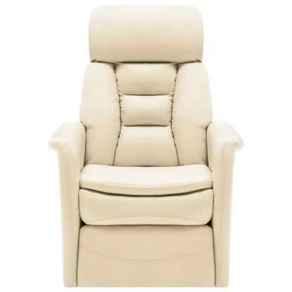 Poltrona Alzapersona Bianco Crema in Similpelle