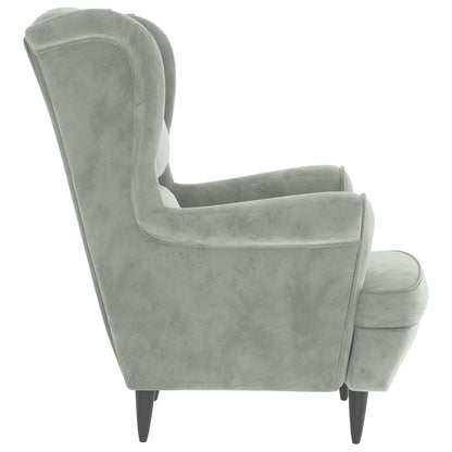 poltrona Grigio chiaro Velluto