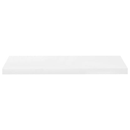 Scaffale a Parete Bianco Lucido 80x23,5x3,8 cm in MDF