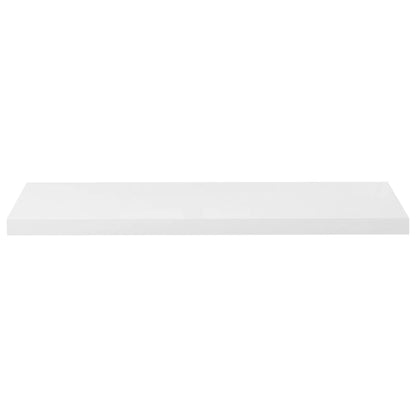 Scaffale a Parete Bianco Lucido 90x23,5x3,8 cm in MDF