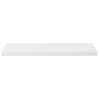 Scaffali a Parete 2 pz Bianco Lucido 90x23,5x3,8 cm in MDF