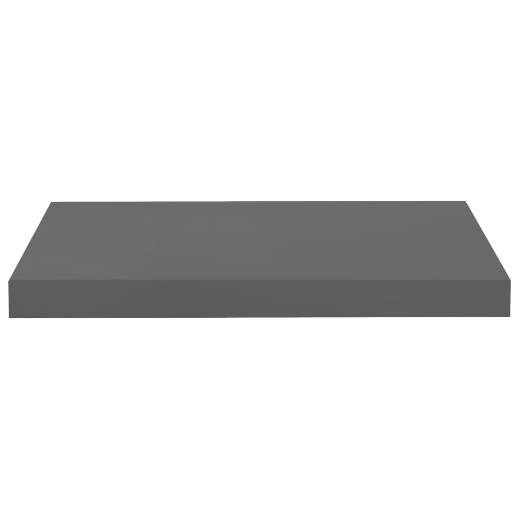 Scaffale a Parete Grigio Lucido 50x23x3,8 cm in MDF