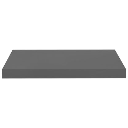 Scaffale a Parete Grigio Lucido 50x23x3,8 cm in MDF
