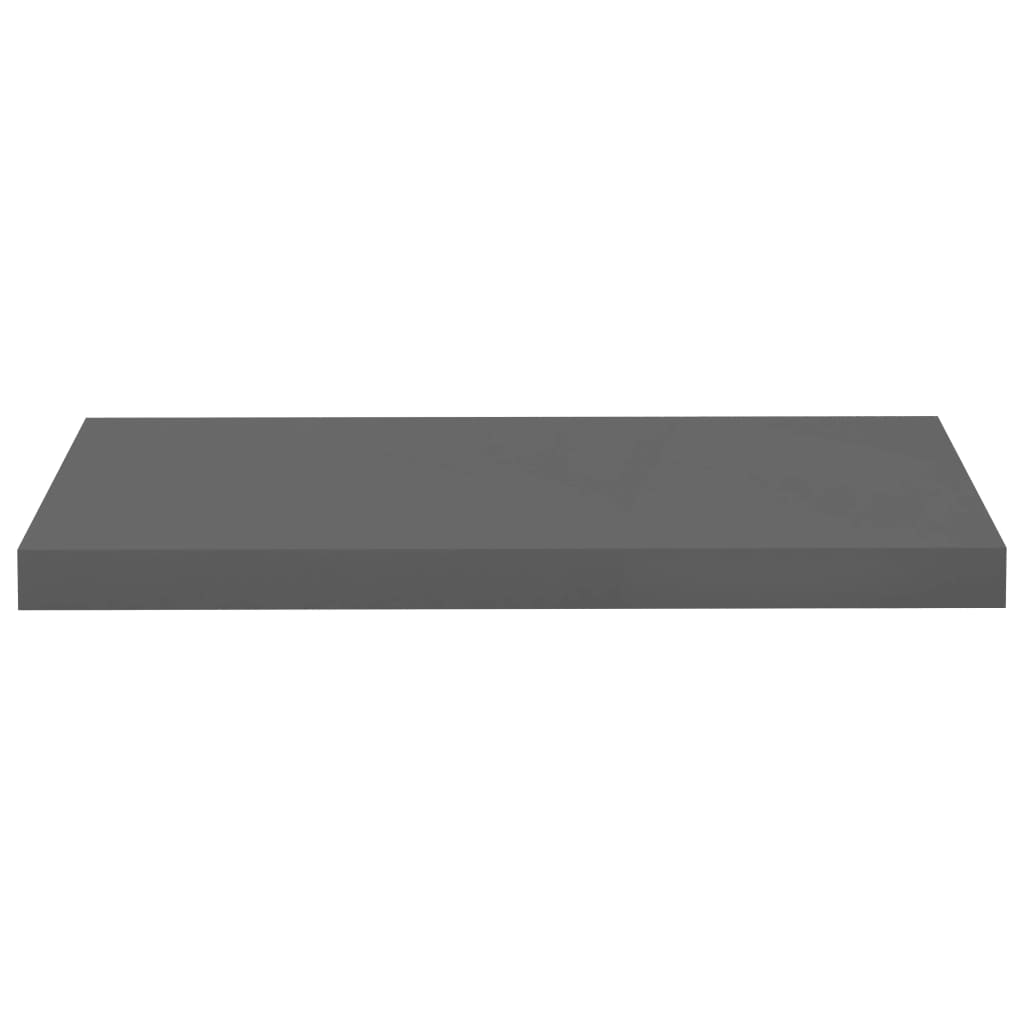 Scaffale a Parete Grigio Lucido 60x23,5x3,8 cm in MDF