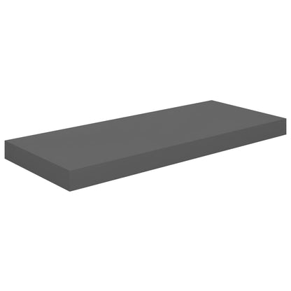 Scaffali a Parete 4 pz Grigio Lucido 60x23,5x3,8 cm in MDF