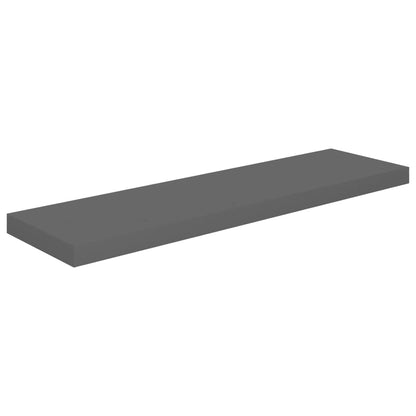Scaffale a Parete Grigio Lucido 90x23,5x3,8 cm in MDF