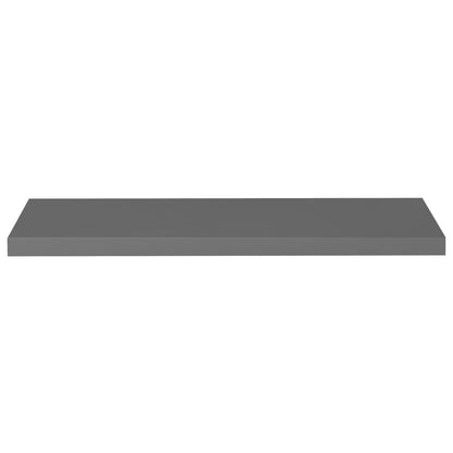 Scaffale a Parete Grigio Lucido 90x23,5x3,8 cm in MDF