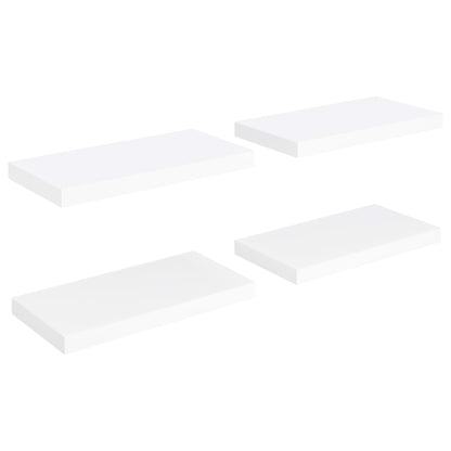 Scaffali a Parete 4 pz Bianchi 50x23x3,8 cm in MDF