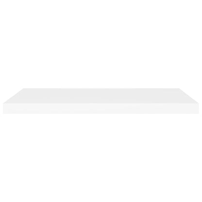 Scaffali a Parete 2 pz Bianchi 80x23,5x3,8 cm in MDF