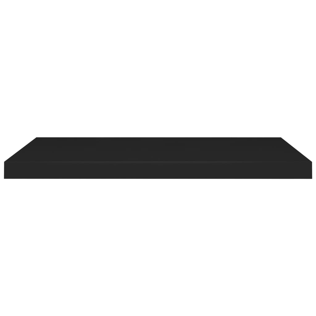 Scaffale a Parete Nero 80x23,5x3,8 cm in MDF
