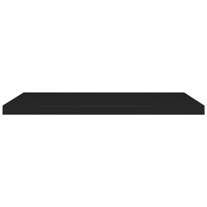 Scaffale a Parete Nero 90x23,5x3,8 cm in MDF