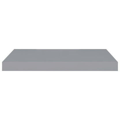 Scaffali a Parete 2 pz Grigi 60x23,5x3,8 cm in MDF