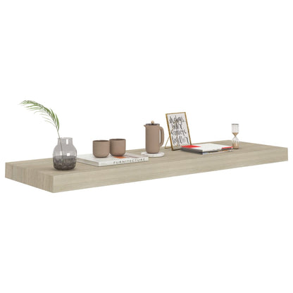 Scaffale a Parete Rovere 80x23,5x3,8 cm in MDF
