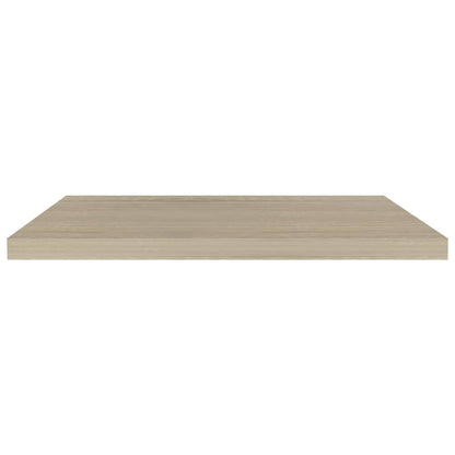 Scaffali a Parete 2 pz Rovere 80x23,5x3,8 cm in MDF