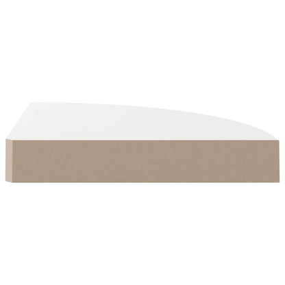 Scaffali Angolari a Parete 4 pz Bianco Lucido 25x25x3,8 cm MDF