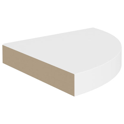 Scaffali Angolari a Parete 2 pz Bianchi 25x25x3,8 cm in MDF