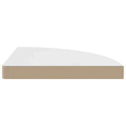 Scaffale Angolare a Parete Bianco 35x35x3,8 cm in MDF