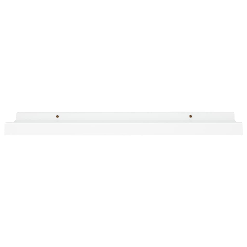Mensole con Sporgenza 2 pz Bianche 40x9x3 cm MDF