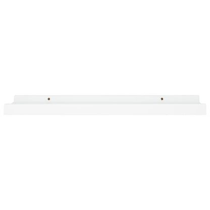 Mensole con Sporgenza 2 pz Bianche 40x9x3 cm MDF