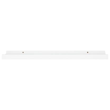 Mensole con Sporgenza 2 pz Bianche 60x9x3 cm MDF