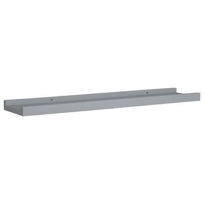 Mensole Loggia per Foto 2 pz Grigie 60x9x3 cm in MDF