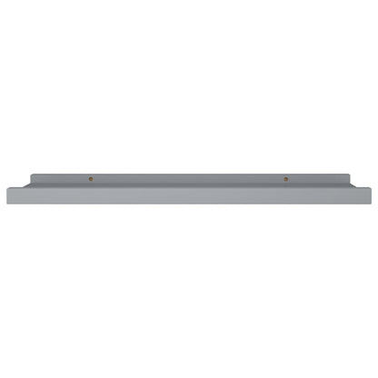 Mensole Loggia per Foto 2 pz Grigie 60x9x3 cm in MDF