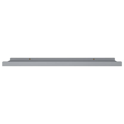Mensole Loggia per Foto 2 pz Grigie 80x9x3 cm in MDF