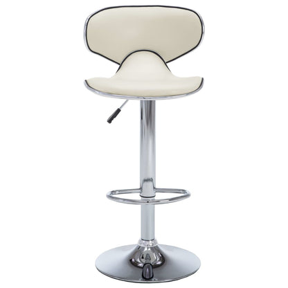323647 Bar Stools 2 pcs Cream Faux Leather