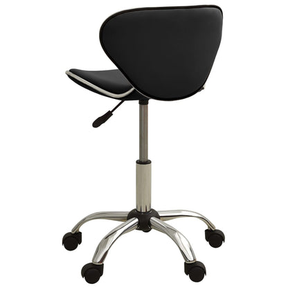 323674 Salon Spa Stool Black Faux Leather