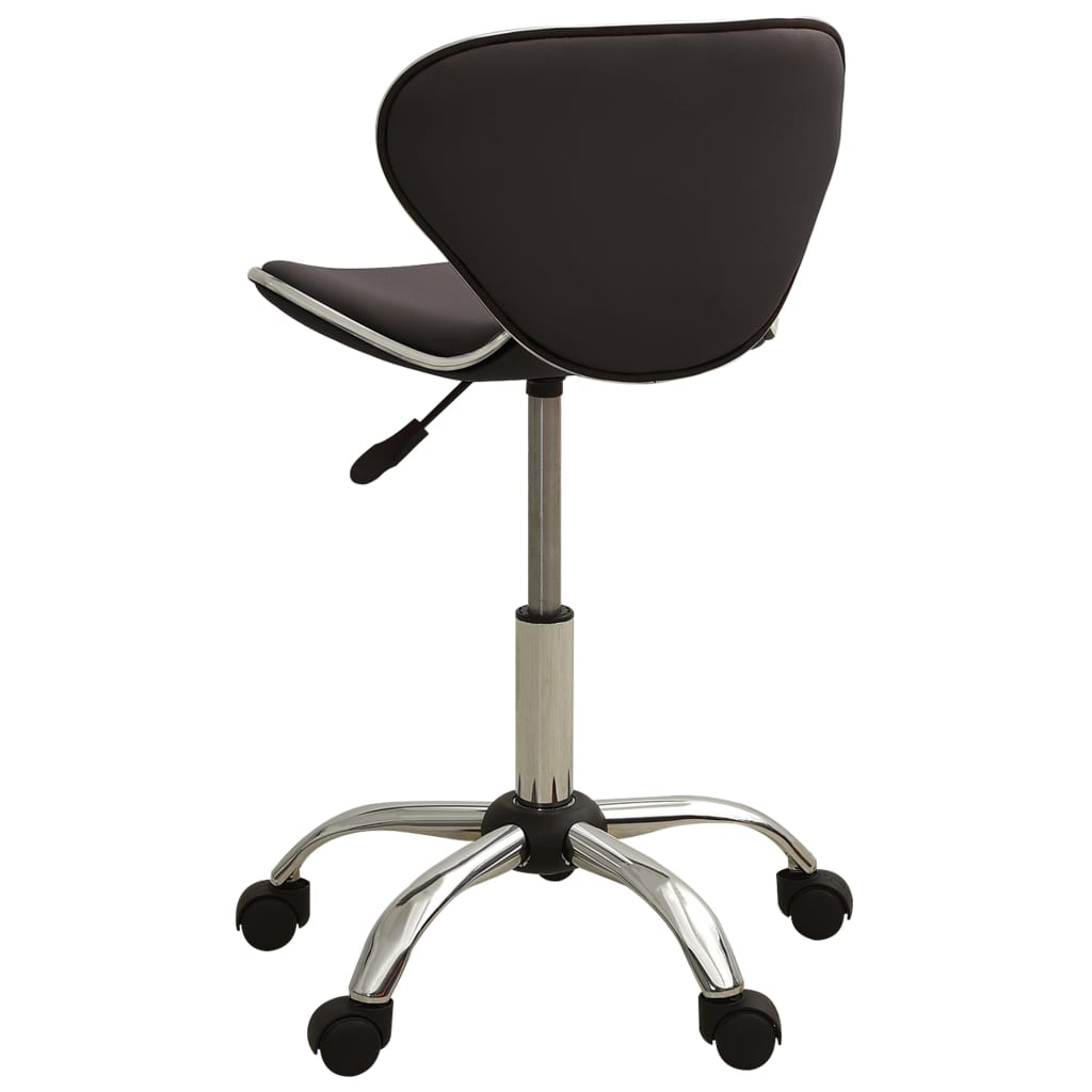 323676 Salon Spa Stool Brown Faux Leather