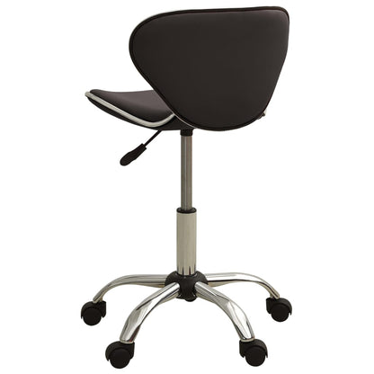323676 Salon Spa Stool Brown Faux Leather