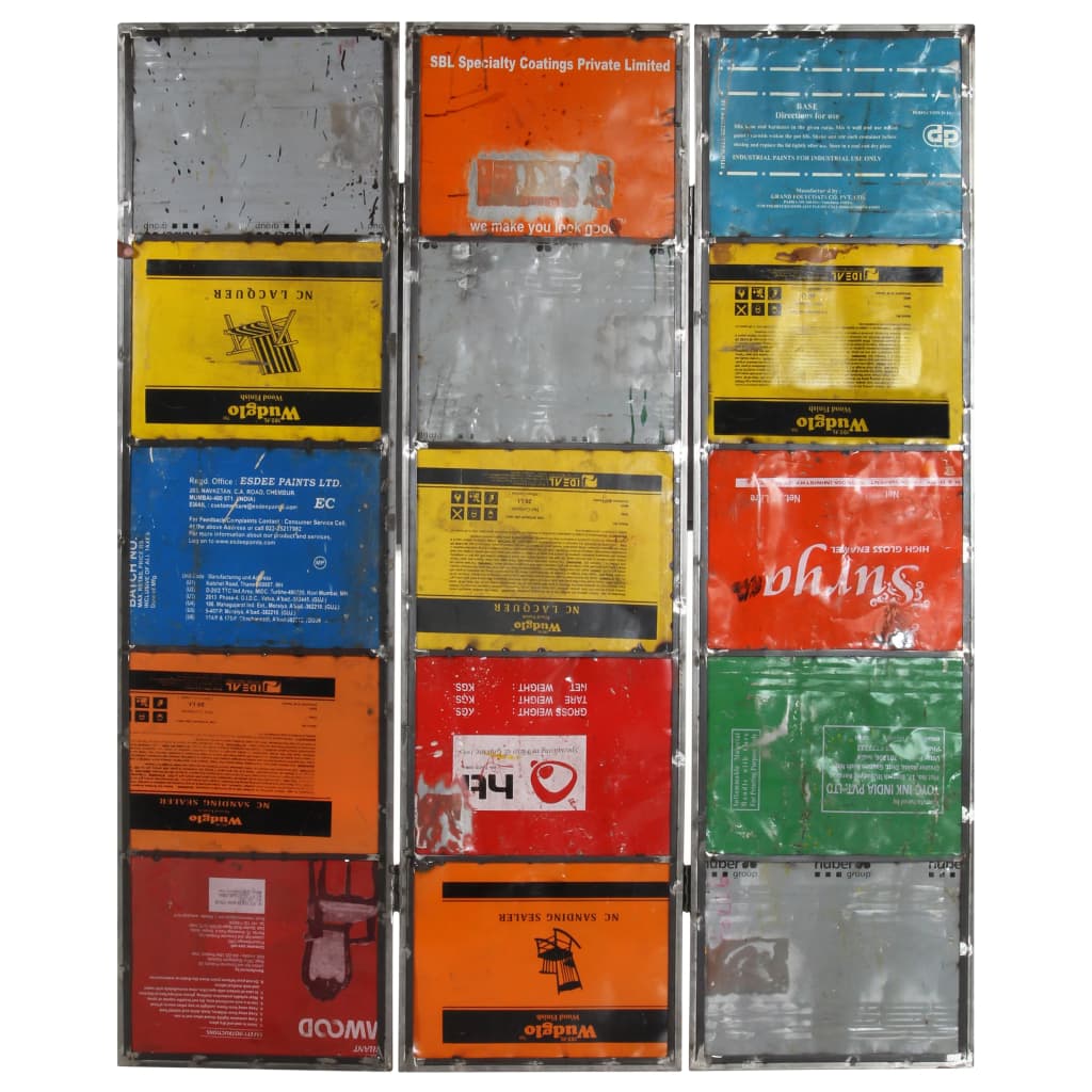 Paravento Multicolore 45x17x167 cm Ferro