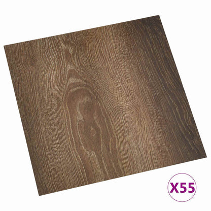 Tavole per Pavimenti 55 pcs Marrone 5,11 mÂ² PVC