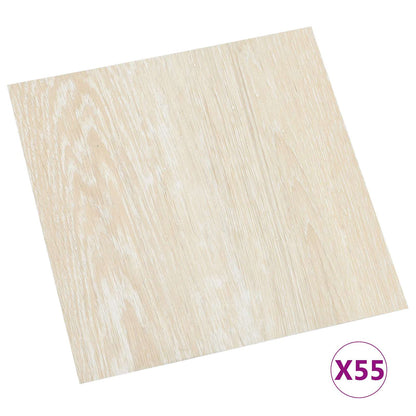 Tavole per Pavimenti 55 pcs Beige 5,11 mÂ² PVC
