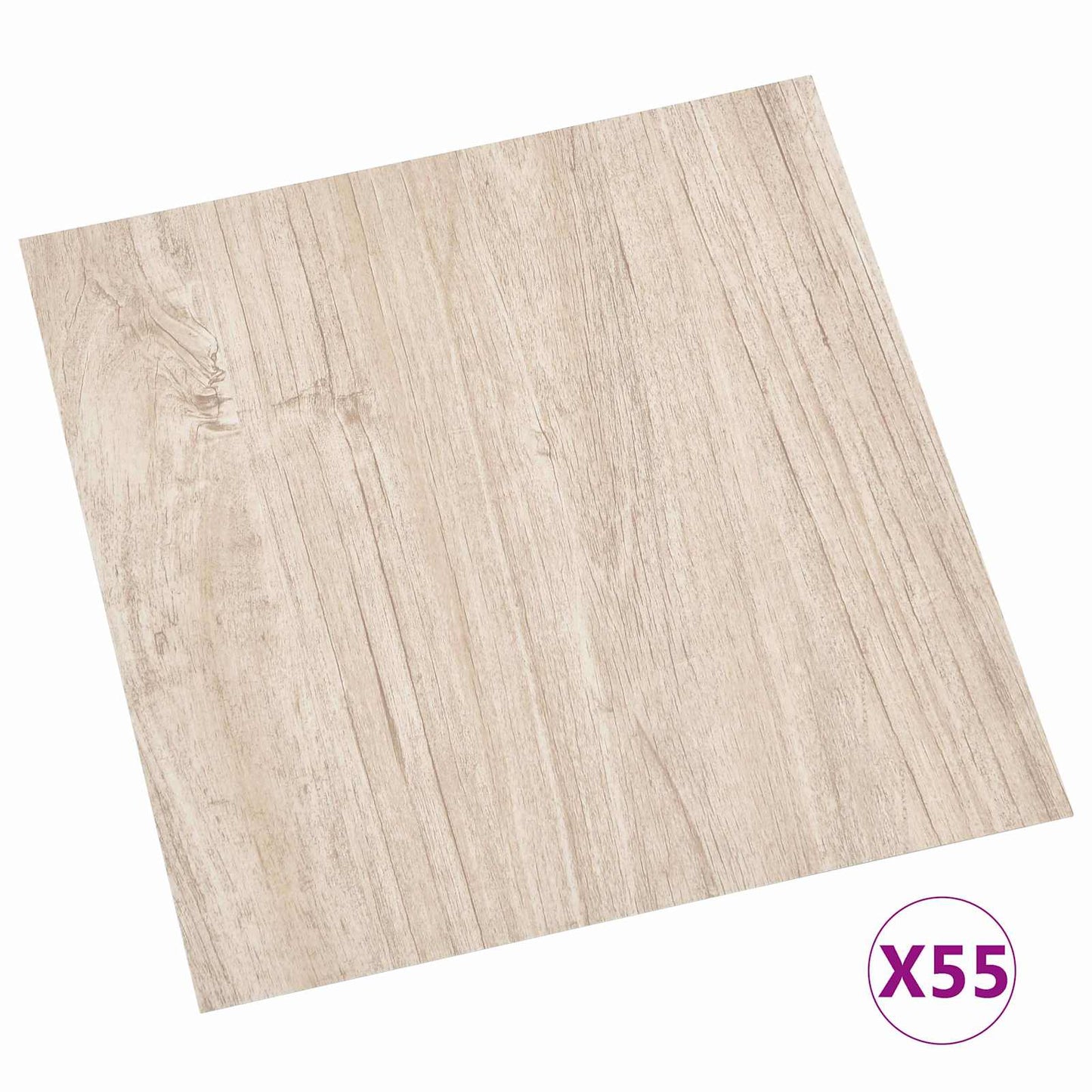 Tavole di Pavimento 55 pcs Marrone Chiaro 5,11 mÂ² PVC